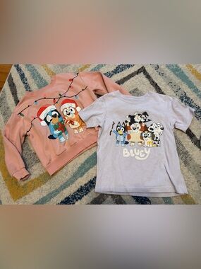 2 kids Bluey Tops H&M and Carter’s size 5T/6